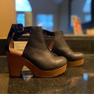 Free People buckle bootie clog size 37 NWOT